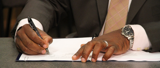 Image of document signing